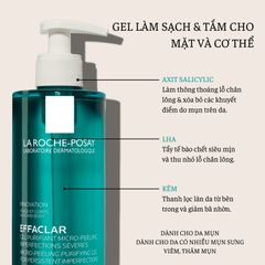 La Roche-Posay Gel Rửa Mặt Và Tắm Effaclar Micro-Peeling Purifying Gel 400ml