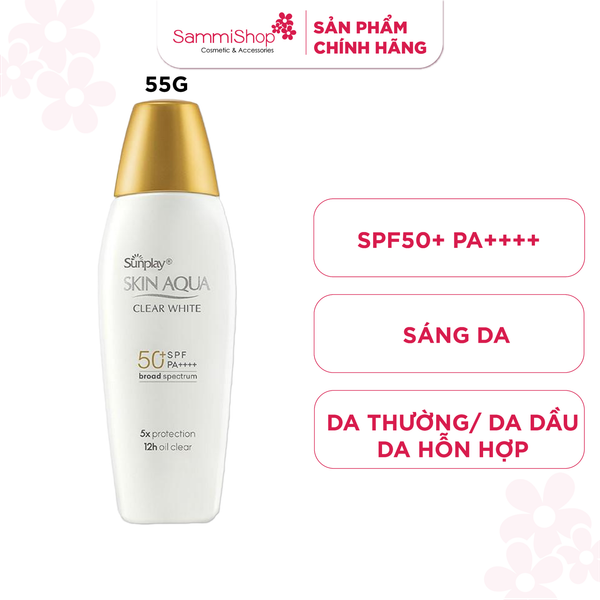 Sunplay Sữa chống nắng Skin Aqua Clear White SPF50+ PA++++ 55g