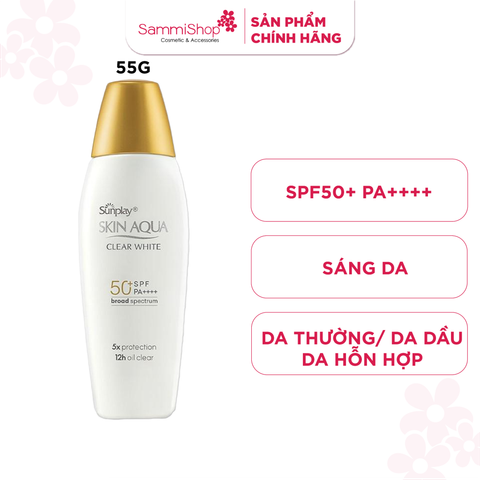 Sunplay Sữa chống nắng Skin Aqua Clear White SPF50+ PA++++ 55g