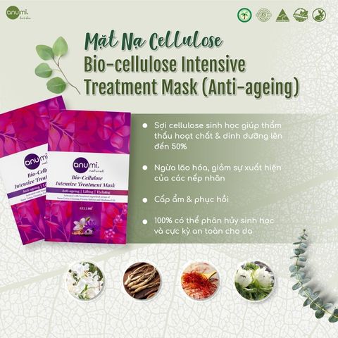 Anumi Mặt nạ giấy Bio-Cellulose Intensive Treatment Mask 25ml