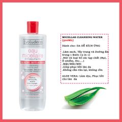 Evoluderm Nước tẩy trang Micellar Cleansing Water Reactive Skins 250ml