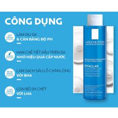 La Roche-Posay Nước Hoa Hồng Effaclar Toner 200ml