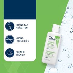 Cerave Sữa rửa mặt da khô, da thường Hydrating Cleanser