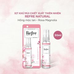 Refre Xịt khử mùi Hồng Mộc Lan Refre Natural Rosa Magnolia 30ml