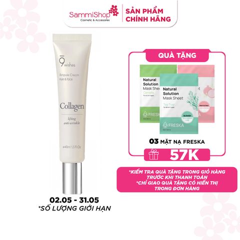 9 Wishes Kem dưỡng Collagen Ampule Eye And Face Cream 40ml