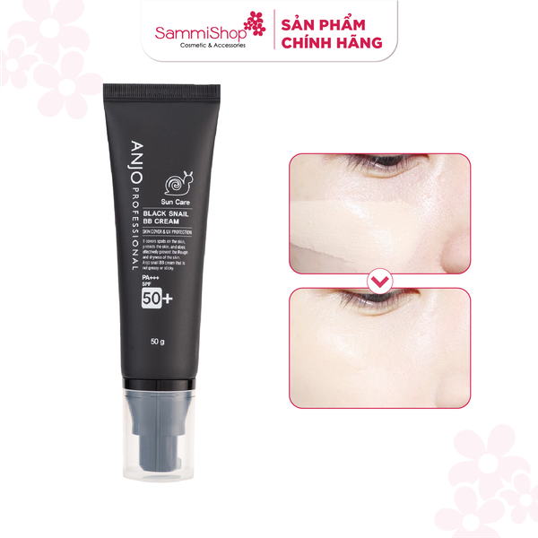 ANJO Kem Nền Professional Black Snail BB Cream SPF50+ PA +++ 50g