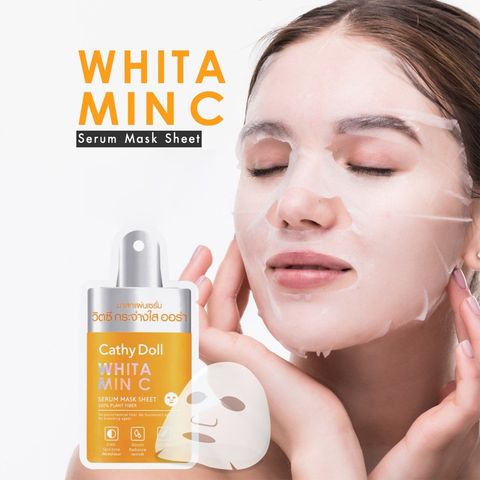 Cathy Doll Mặt nạ giấy Whitamin C Serum Mask Sheet 20g