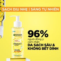 Garnier Gel rửa mặt Skin naturals bright Complets Vitamin C gel wash 120ml