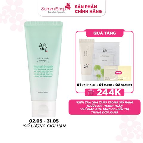 Beauty of Joseon Sữa rửa mặt Green Plum Refreshing Cleanser 100ml