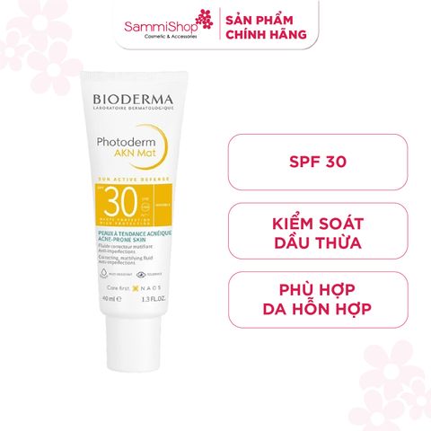 Bioderma Kem chống nắng Photoderm AKN MAT SPF30 40ml