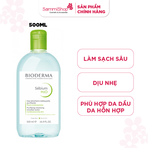 Bioderma Nước tẩy trang Sebium H2O 500 ml