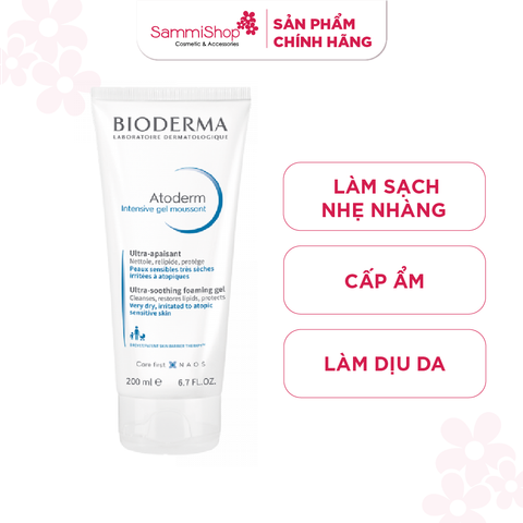 Bioderma Sữa rửa mặt Atoderm Intensive Gel Moussant 200ml