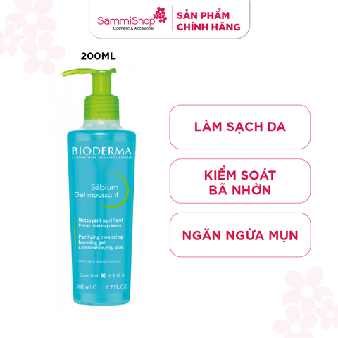 Bioderma Sữa rửa mặt Sebium Gel Moussant