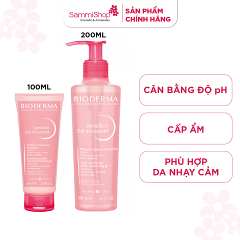 Bioderma Sữa rửa mặt Sensibio Gel Moussant