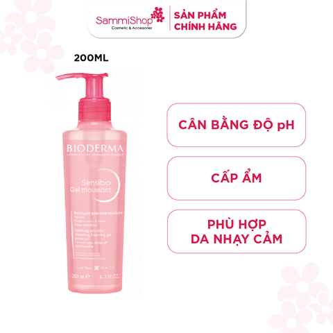 Bioderma Sữa rửa mặt Sensibio Gel Moussant