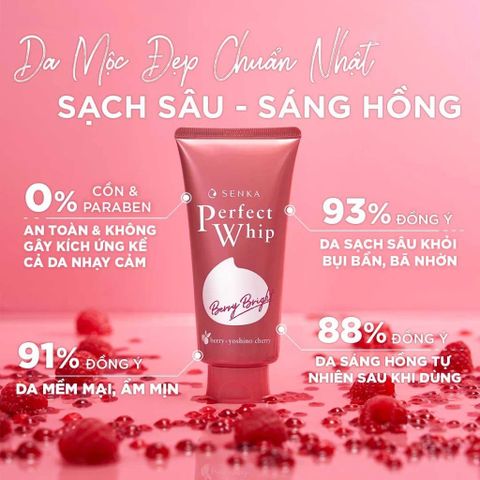 Senka Sửa Rửa Mặt Perfect Whip Berry Bright 100g