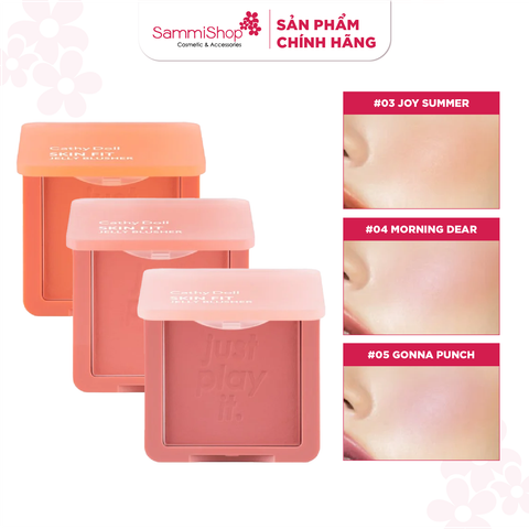 Cathy doll Phấn má hồng dạng kem Skin fit Jelly blusher 6g