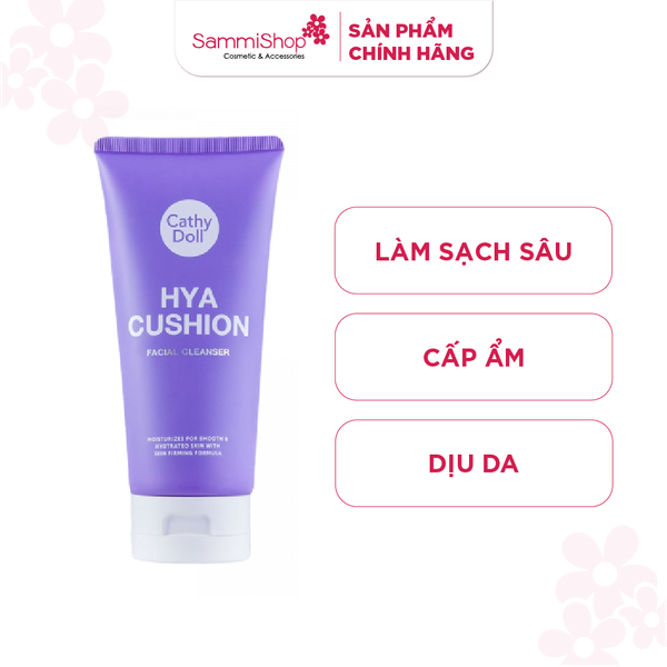 Bọt rửa mặt dưỡng ẩm Cathy Doll Hya Cushion Facial Foam Cleanser 120ml