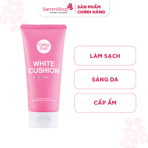 Bọt rửa mặt trắng da Cathy Doll White Cushion Facial Foam Cleanser 120ml