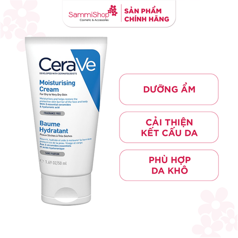 Cerave Kem dưỡng ẩm Moisturising Cream 50ml