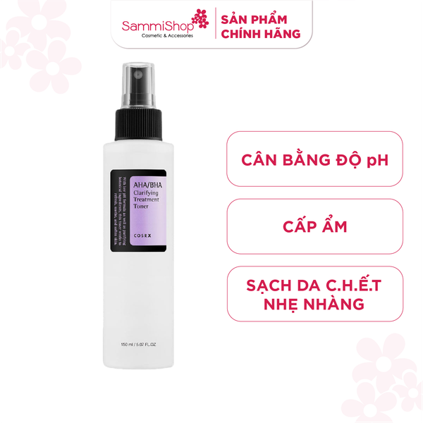 Cosrx nước hoa hồng AHA/BHA Clarifying Treatment Toner 150ml