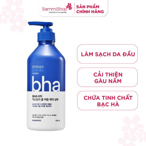 Derma & More Dầu gội làm sạch gàu BHA Extracool danfruff care shampoo 600ml