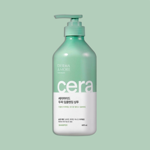 Derma & More Dầu gội dành cho da đầu nhờn Ceramide deep cleansing shampoo 600ml