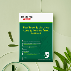 Dr.Morita Mặt nạ giấy Tea Tree & Licorice Acne & Pore Refining Facial Mask 30g