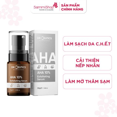 DrCeutics Tinh chất AHA 10% Exfoliating Serum 30g