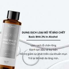 DrCeutics Nước cân bằng da Basic BHA 2% In Alcohol