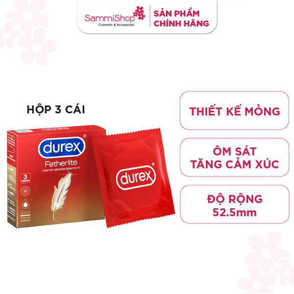 Durex Bao cao su Fetherlite 3s