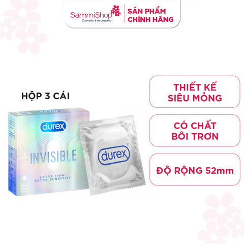 Durex Bao cao su Invisible 3s