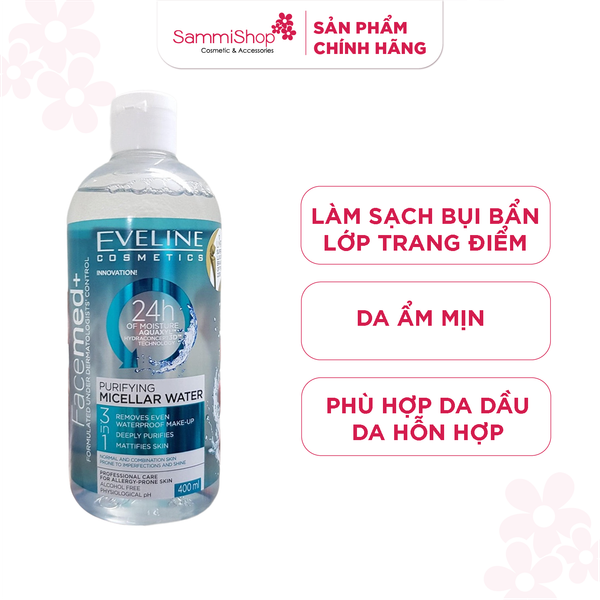 Eveline Nước tẩy trang Facemed+ Purifying Micellar Water 400ml