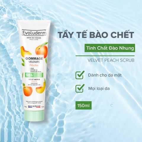 Evoluderm Tẩy tế bào chết Velvet Peach Scrub 150g