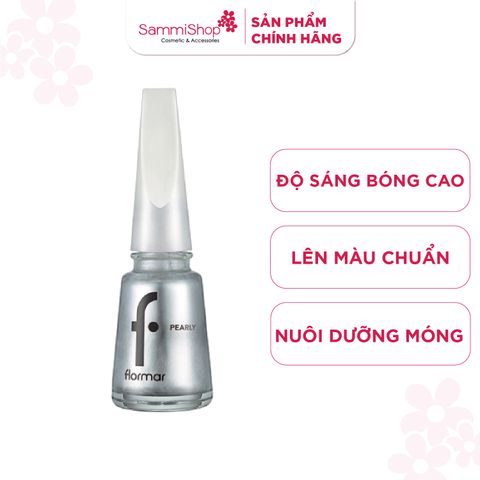 Flormar Sơn móng Pearly Nail Enamel #390 Stylish Silver 11ml