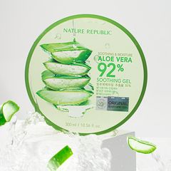 Nature Republic Gel dưỡng da Soothing & Moisture Aloe Vera 92% Soothing Gel (Jar) 300ml