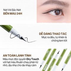 GLAMRR Q Kẻ mắt VEGAN SUPER STAY EYELINER, 0.6g