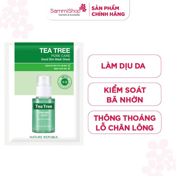 Nature Republic Mặt nạ giấy Good Skin Tea Tree Mask Sheet 24g