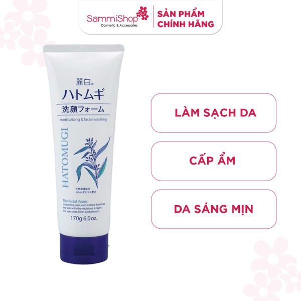 Kumano Sữa Rửa Mặt Reihaku Hatomugi W Cleansing Foam 170g