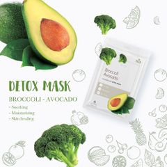 HNB Mặt nạ giấy My Healthy Skin Detox Mask [Bông Cải Xanh & Bơ Tươi]