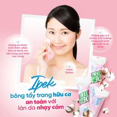 Ipek Bông tẩy trang 120+30 miếng