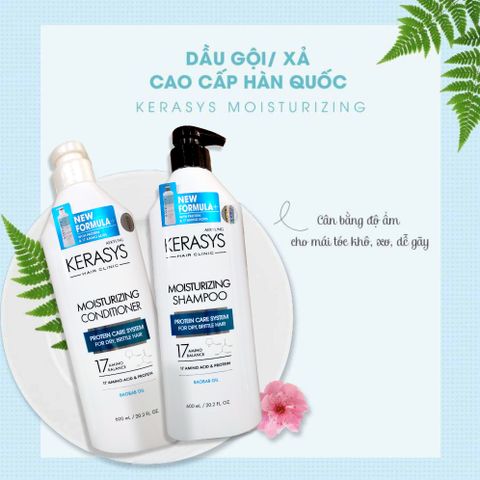 Kerasys Moisturizing Conditioner ( Trắng xanh ) 600ml