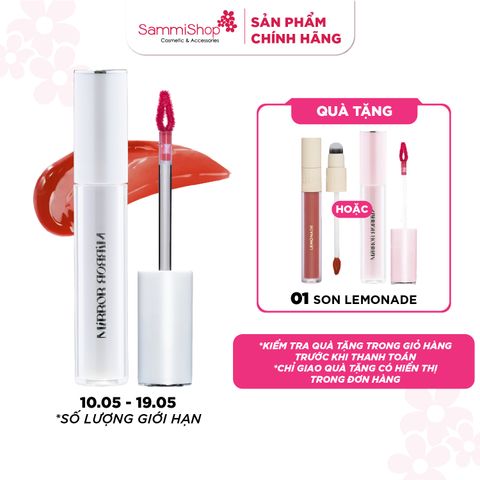 [10.05 - 19.05] Lemonade Son tint bóng Mirror Mirror Water Tint 01.Pure Sunshine + 05. Sepia Amber