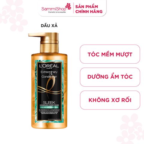 Loreal dầu xả extraordinary oil conditioner smooth 440ml