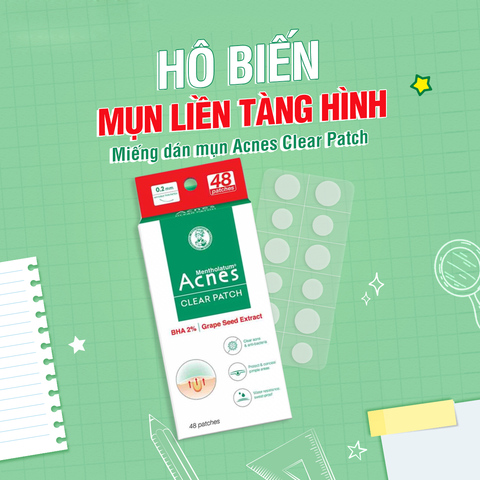 Acnes Miếng dán mụn Clear Patch 48 miếng