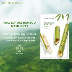 Nature Republic Mặt nạ giấy Real Nature Bamboo Mask Sheet 23ml