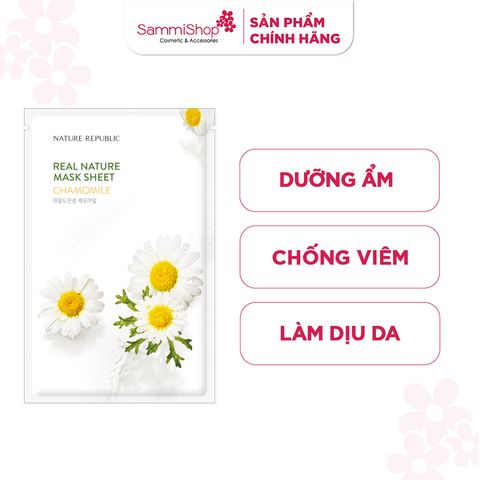 Nature Republic Mặt nạ giấy Real Nature Chamomile Mask Sheet 23ml