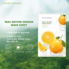 Nature Republic Mặt nạ giấy Real Nature Orange Mask Sheet 23ml