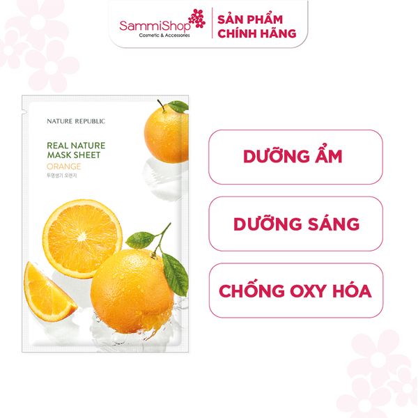 Nature Republic Mặt nạ giấy Real Nature Orange Mask Sheet 23ml