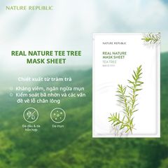 Nature Republic Mặt nạ giấy Real Nature Tea Tree Mask Sheet 23ml